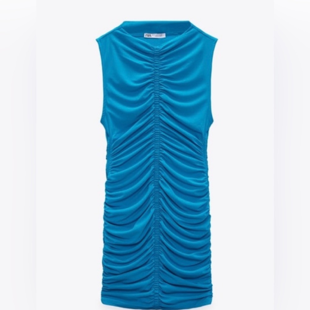 Zara Mini Dress; Color: Aqua; Size: Small